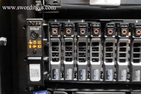 DELL R730xd 面板指示灯全亮黄色告警无法开机故障处置