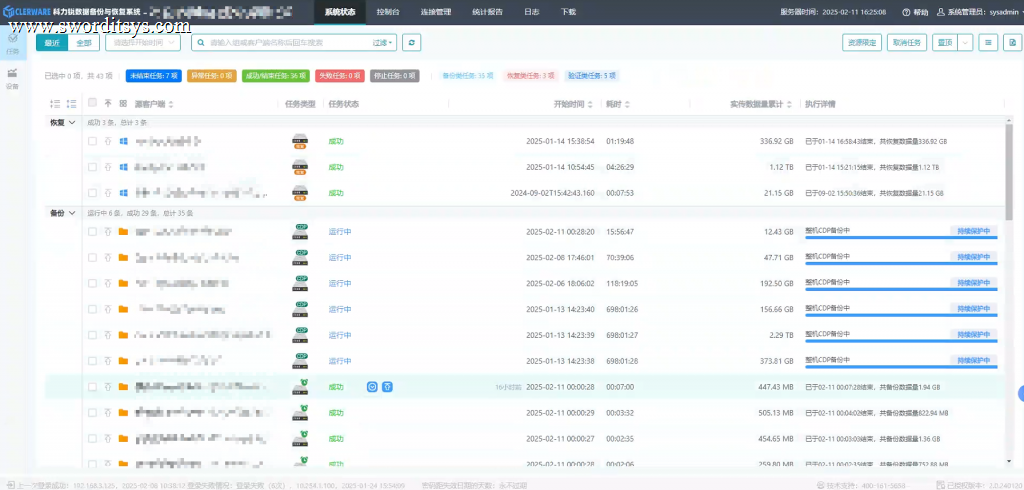苏州某纳米化工企业CDP备份一体机服务案例